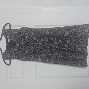 LOFT Black and White Floral Dress